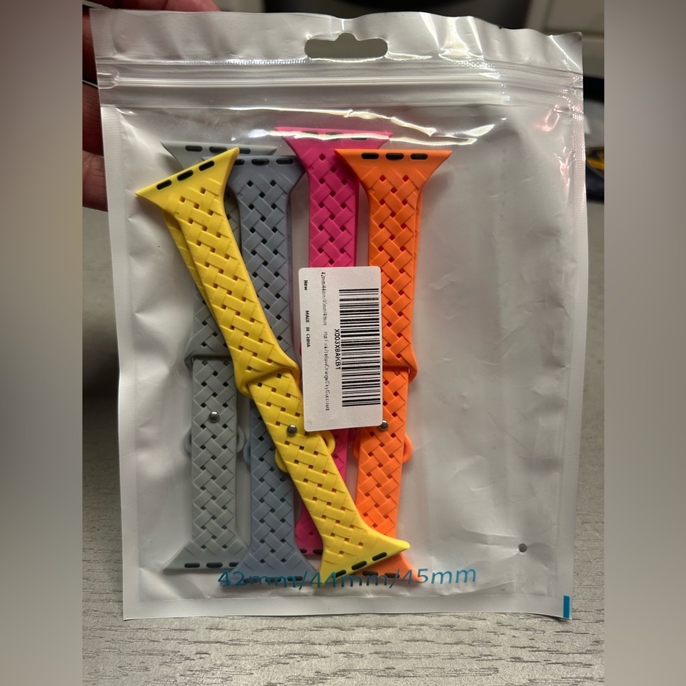 5 Pack Soft Silicone Bands Compatible with Apple Watch‎ Band 42/44/45 mm